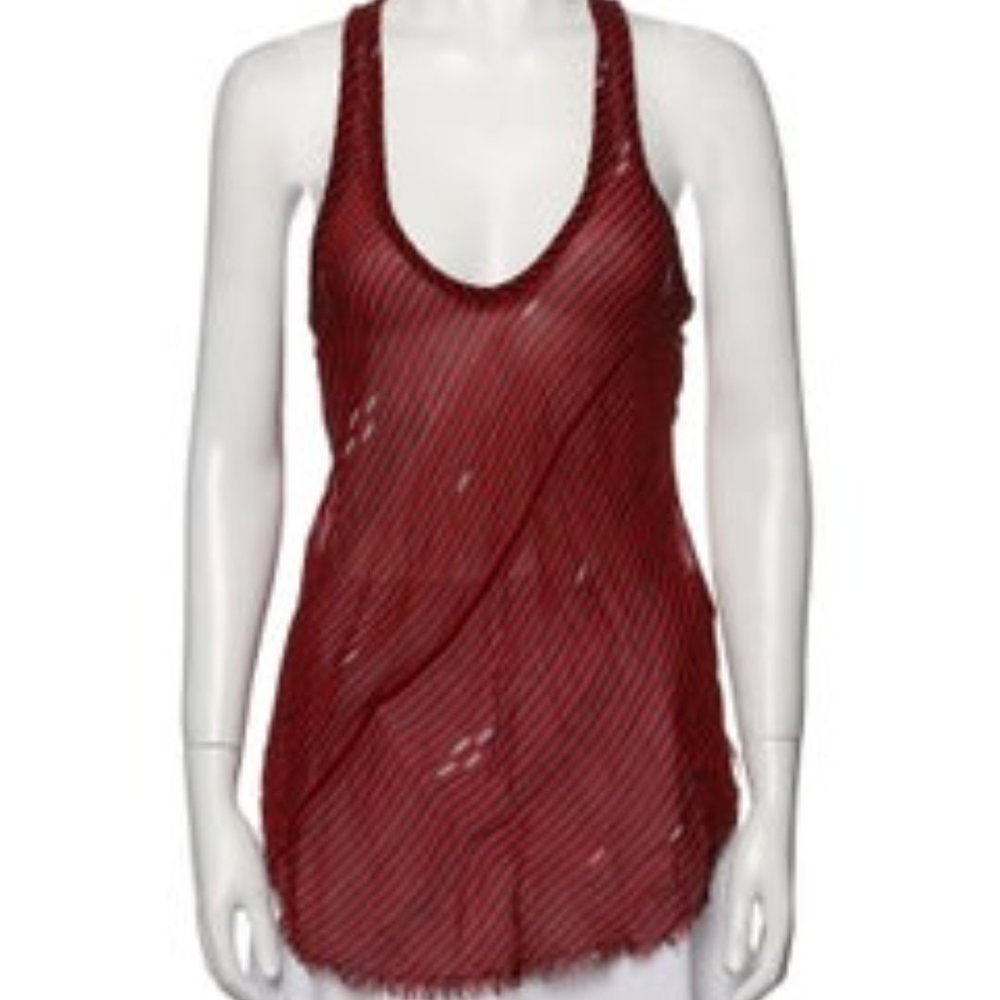 ISABEL MARANT Striped Scoop Neck Top